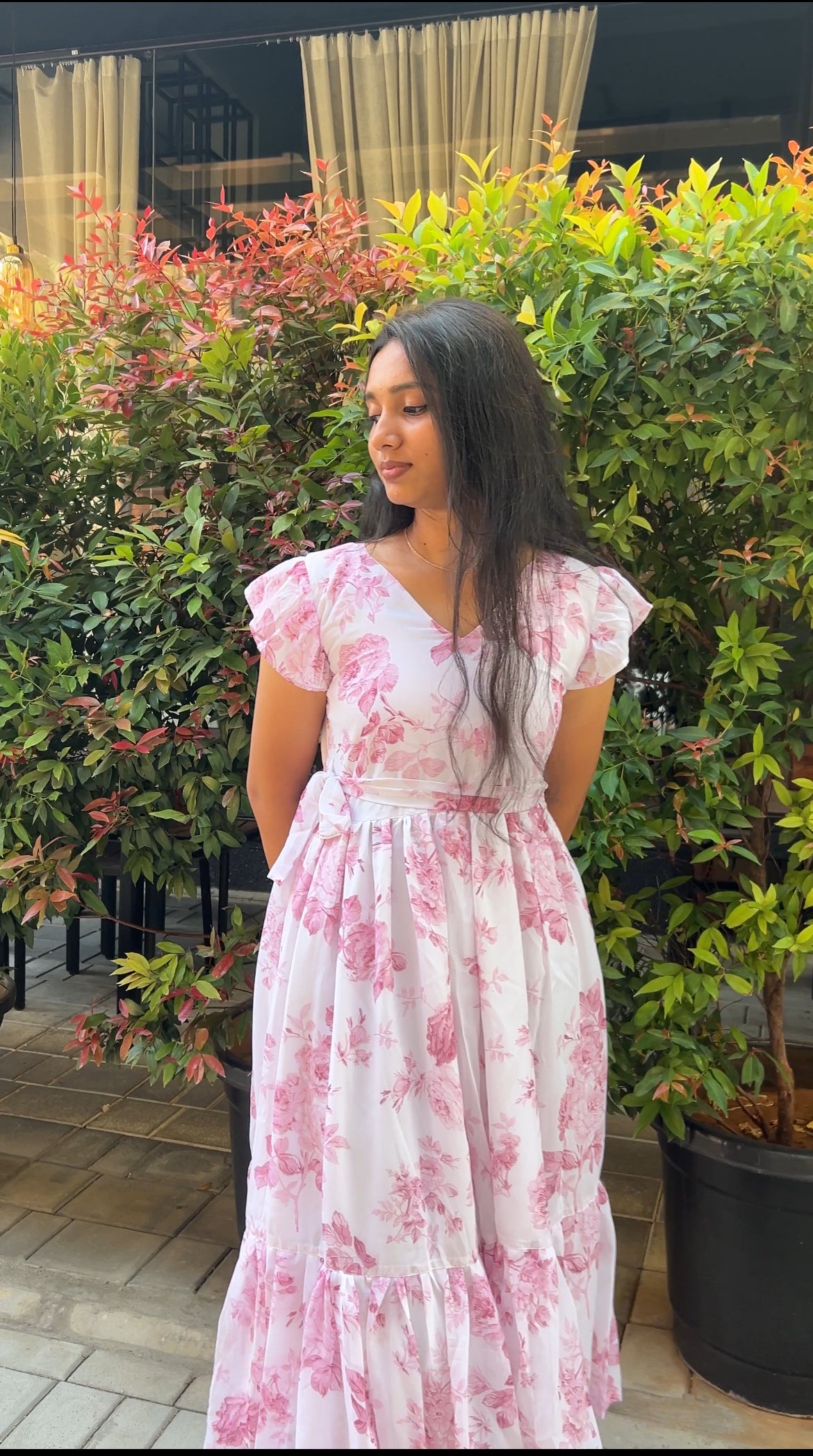 Pink Floral Maxi