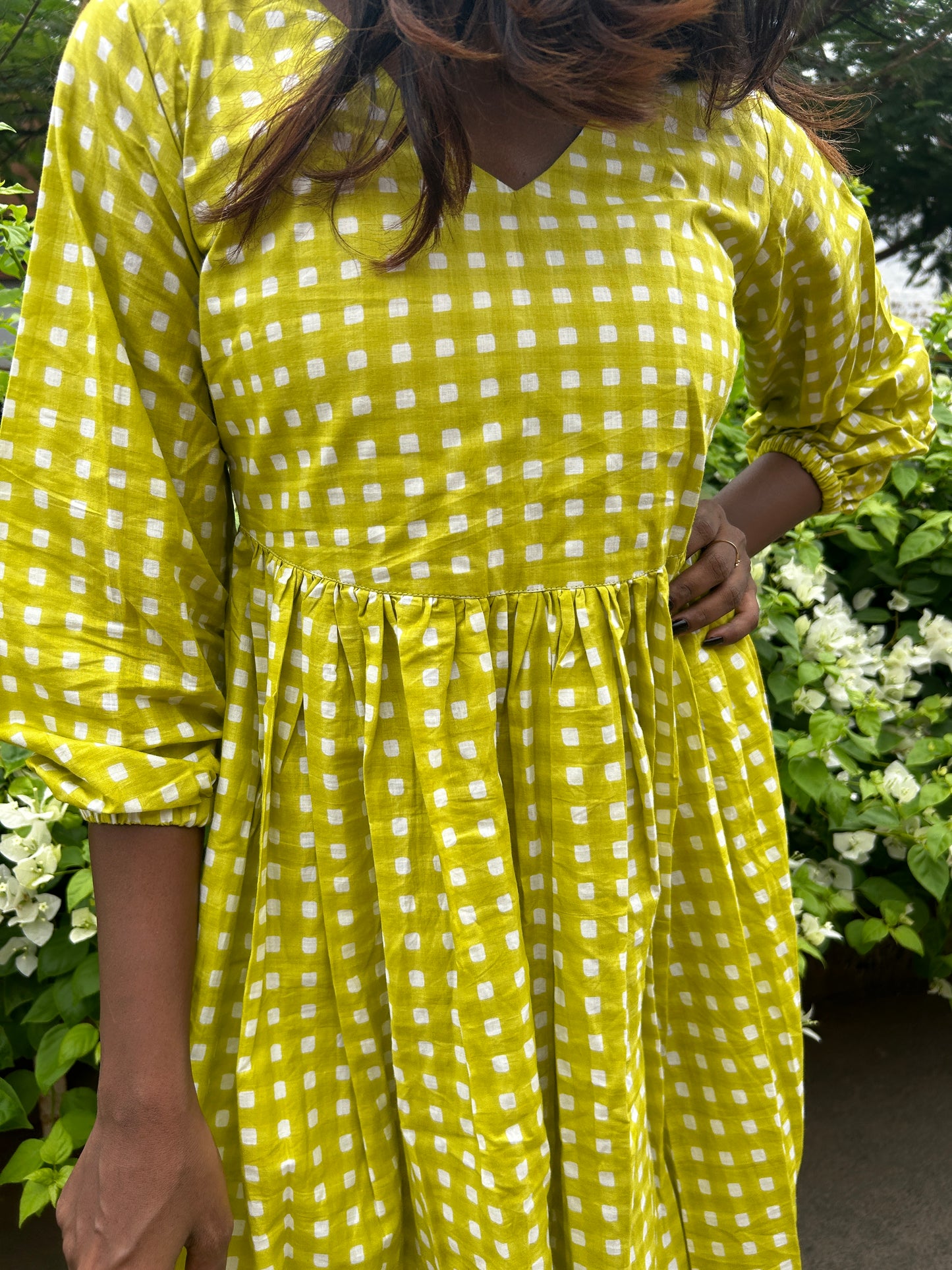 Yellow Gingham Dress