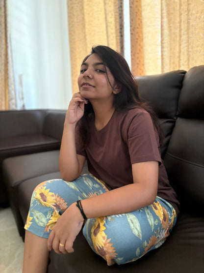 FLORAL VIBES(3/4 pant set)