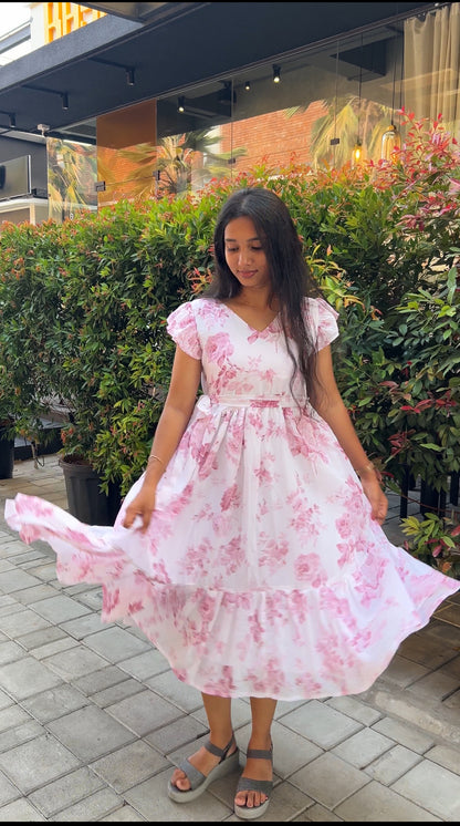 Pink Floral Maxi
