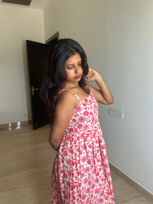 FLORAL SUN DRESS(Maxi)