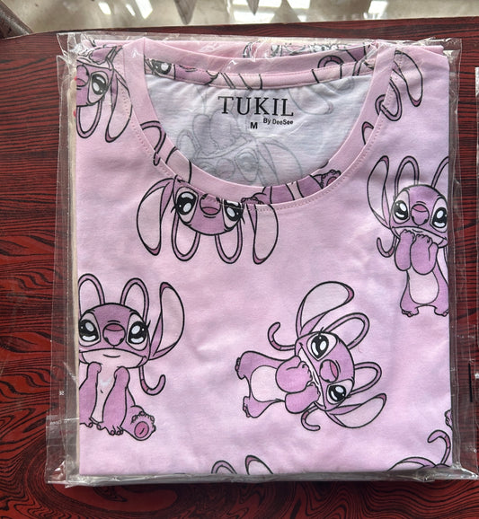 Pink Cartoon Bunny T-Shirt