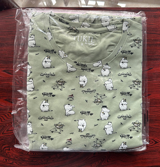 Moomin-Inspired Green T-Shirt