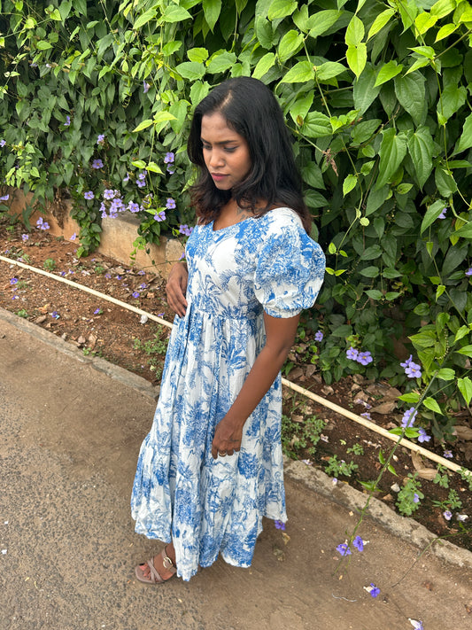 Blue Floral Maxi