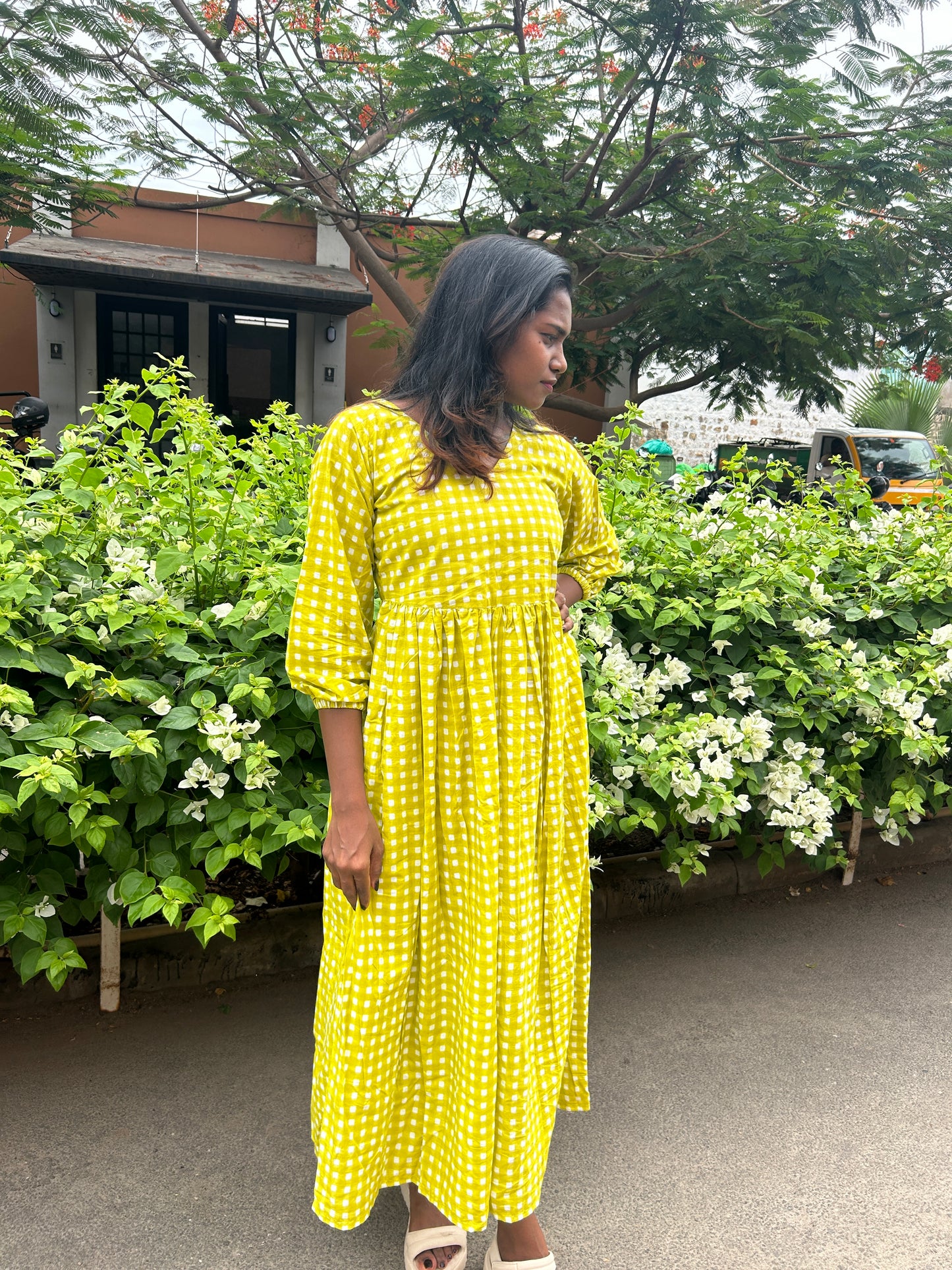Yellow Gingham Dress