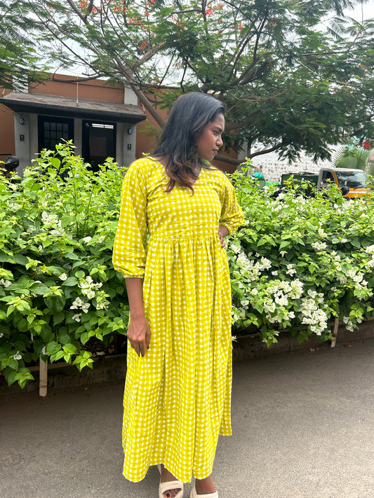 Yellow Gingham Dress