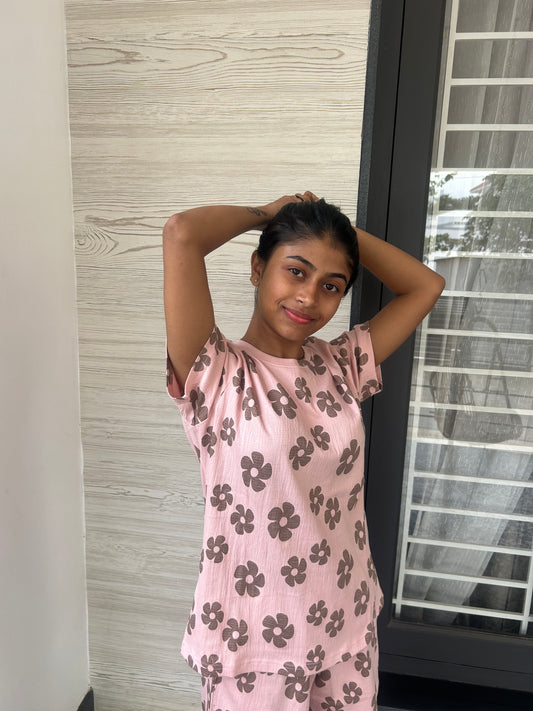 FLORAL BLUSH (Shorts Set)